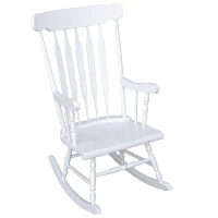 HomCom Wooden Baby Nursery Rocking Chair - White(m-5)