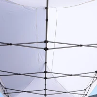 Outsunny 10' x 20' Pop Up Canopy Tent, Instant Sun Shelter, Tents for Parties, Height Adjustable, with Wheeled Carry Bag, for Outdoor, Garden, Patio, White(m-8)