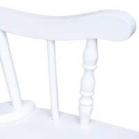 HomCom Wooden Baby Nursery Rocking Chair - White(m-9)