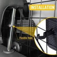 PawHut Adjustable Dog Car Barrier for SUV Vehicle Car Cargo Trunk Wire Mesh Universal Backseat Car Pet Barrier, Pet Safety(m-4)