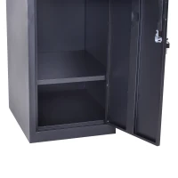 Vinsetto 71" 2 Tier Freestanding Steel Metal Lockable Employee Wall Locker Storage Cabinet - Black(m-11)