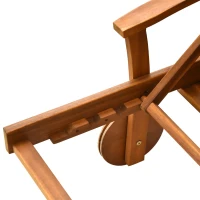 Outsunny Reclining Relaxing Chaise Lounge Chair with 4-Level Adjustable Backrest & Convenient Pull-Out Side Tray(m-18)