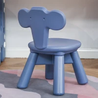 Qaba Kids Table and Chair Set, Activity Desk with Bookshelf & Storage for Study, Activities, Arts, or Crafts, Blue and White(m-8)