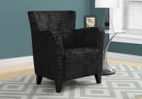 Monarch Europa Brushed Velvet Wing Back Accent Chair - Black(m-2)
