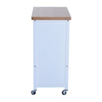 HomCom 34” Kitchen Island Rolling Cart With Wine Rack Drawers and 9 Glass Stemware Storage(m-7)