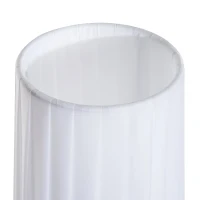 HomCom 48” Modern Free Standing Round Floor Lamp With Fabric Linen Shade - White(m-6)