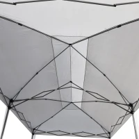 Open Box Outsunny 10x20 Pop Up Canopy Outdoor Instant Shelter Gazebo Party Tent with Carrying Bag and 2-Tier Roof - White(m-8)