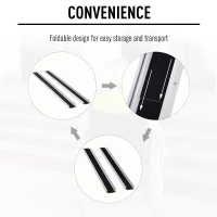 HOMCOM 6-8ft Aluminum Foldable Wheelchair Ramp Scooter Mobility Easy Access Carrier with Sturdy Telescoping Design(m-4)