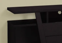 Monarch 60" Contemporary Wood Grain-Look Open Concept Shelf 2-Drawer Storage Console TV Stand - Cappuccino Brown Finish(m-3)