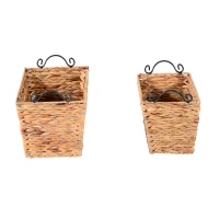 HomCom 2 Piece Wicker Nesting Baskets(m-2)