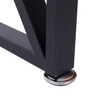 HomCom 50" Industrial Lift Top Standing Computer Desk with Storage - Black / Oak(m-11)