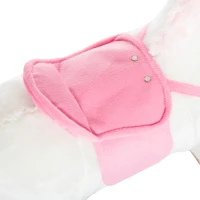 Qaba Kids Metal Plush Ride-On Unicorn Rocking Horse Chair Toy with Realistic Sounds(m-7)