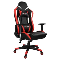 Ergonomic Office Chair Racing Style with Massage Lumbar Support and Headrest Pillow - Red / Black(m-2)