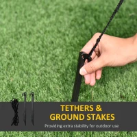 HOMCOM 6ft Christmas Inflatable Santa Claus and Snowman with Christmas Tree, Outdoor Blow-Up Yard Decoration with LED Lights Display(m-7)