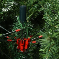 HOMCOM 7ft Artificial Pine Tree Holiday Home Christmas Decoration with Removable Branches, Pinecone - Red Berries(m-10)