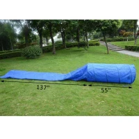 PawHut 16' Folding Backyard Dog Fitness Training Agility Tunnel with Chute(m-4)