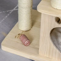 PawHut Multi-Level Cat Tree Condo Tower with Sisal-Covered Scratching Post, Activities for Kittens & Soft Cushion Luxury(m-14)