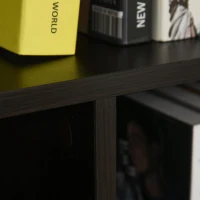 HOMCOM 5-Tier Contemporary Wood Bookcase with Open Storage Display Rack for Home, Office, and Study - Dark Coffee(m-9)