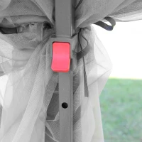 Outsunny 11' Pop-Up Tent Gazebo w/ Netting, Grey(m-10)