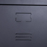 Vinsetto 71" 2 Tier Freestanding Steel Metal Lockable Employee Wall Locker Storage Cabinet - Black(m-8)