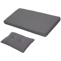 Outsunny 3 Piece Patio Furniture Set, Rattan Outdoor Sofa Set with Chaise Lounge & Loveseat, Soft Cushions, Tempered Glass Table, L-Shaped Sectional Couch, Gray(m-13)