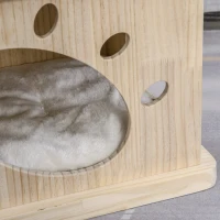 PawHut Multi-Level Cat Tree Condo Tower with Sisal-Covered Scratching Post, Activities for Kittens & Soft Cushion Luxury(m-15)