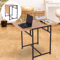 HOMCOM 36" Wood Top Folding Computer Table Home Office Desk Slide Folding Writing Desk - Black(m-9)
