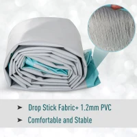 Soozier Gym Exercise Mat 16.5’ Air Track - Light Grey/Green(m-8)