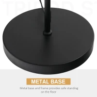 HOMCOM Modern Stylish Tall Pole Floor Lamp, Land Light with Metal Base, Cylindrical Shaped Glass Shade, Black(m-6)