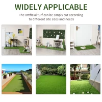 Outsunny 13' x 3.3' Synthetic Artificial Grass Turf Realistic Fake Thick Grass with UV Protection & Drain Holes, Outdoor Easy to Clean Lawn Pet Turf with High Density, 1.6'' Height(m-7)