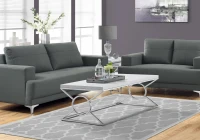 Monarch 44" Contemporary Chrome Metal Circle-X Frame Accent Cocktail Coffee Table - Glossy White Finish(m-2)