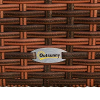 Outsunny Rattan Pool Storage Cart, Rolling Float Toy Organizer Bin, Stylish Outdoor Accessory for Poolside Clutter Control(m-9)