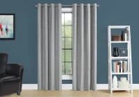 Monarch 52" x 84" Room Darkening Washable Micro Suede Curtain Panels (Set of 2), Wrinkled Texture - Silver(m-2)