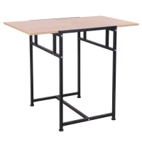 HOMCOM 36" Wood Top Folding Computer Table Home Office Desk Slide Folding Writing Desk - Black(m-3)