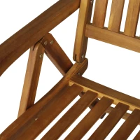 Outsunny Acacia Wood 9 Piece Extendable Oval Patio Dining Table Set(m-11)