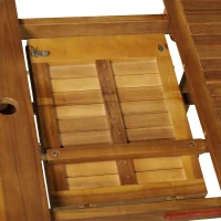 Outsunny Acacia Wood 9 Piece Extendable Oval Patio Dining Table Set(m-14)