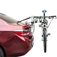 Aosom Aluminum Three Bike Trunk Mount Bicycle Carrier Rack - Silver(m-4)