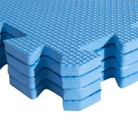 Soozier 216 sq ft Exercise Interlocking Protective Flooring - 24" x 24" x 3/8" Tiles - Blue(m-4)