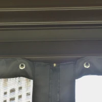 Outsunny 15' x 15' Octagon Hardtop Gazebo with Galvanized Steel Roof, Aluminum Frame, Permanent Pavilion Outdoor Gazebo Canopy with Netting for, Patio, Garden, Backyard, Deck, Lawn, Black(m-11)