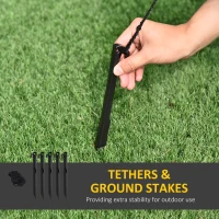 HOMCOM 7.5ft Christmas Inflatable Santa Claus Driving a Truck with Snowman, Penguin and Tree, Outdoor Blow-Up Yard Decoration with LED Lights Display(m-7)