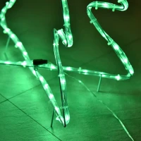 Outsunny 30" Outdoor LED Christmas Tree Rope Lights, LED Outdoor Christmas Decoration with Ground Stakes, Green(m-14)
