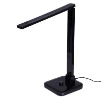 HomCom Deluxe LED Desk Lamp w/ Bluetooth Speaker & FM Radio - Black(m-5)