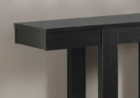 Monarch 32" Modern 3-Tier Straight Line Design Wood Grain-Look Accent Console Table - Cappuccino Brown Finish(m-3)