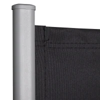 Outsunny 118" x 63" Side Awning, Retractable Privacy Screen & Driveway Guard, Instant Outside Screen, Wall, or Fence, Side Shade and Wind Block for Indoor Outdoor, Garden, Black(m-13)