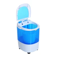 HomCom 2-In-1 Electric 5.5 Pound Capacity Mini Portable Washing Machine And Air Spin Dryer - Blue(m-4)