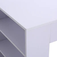 HomCom 40" Space Saving Modern Home Office Computer Desk Bookshelf Combo - White(m-10)