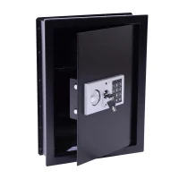 Open Box HomCom 19" x 14" x 4" Digital Wall Mounted Home Security Storage Safe - Black(m-1)