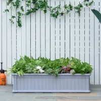 Outsunny 48" x 48" x 12" Raise Garden Bed Kit, Raised Planter Box, Above Ground Garden for Flowers, Herb, Vegetables with Easy Assembly, Gray(m-8)