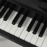 HOMCOM Modern Kids Piano 30 Keys Set of 2 Mini Toy for Child Grand Piano with Music Stand and Bench - Black(m-9)