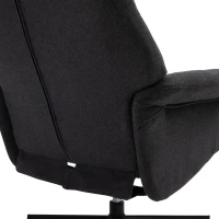 HOMCOM Fabric Recliner with Footrest - Modern Elegant Reclining with Sturdy Metal Base - Thick Padded Cushion - Dark Grey(m-16)